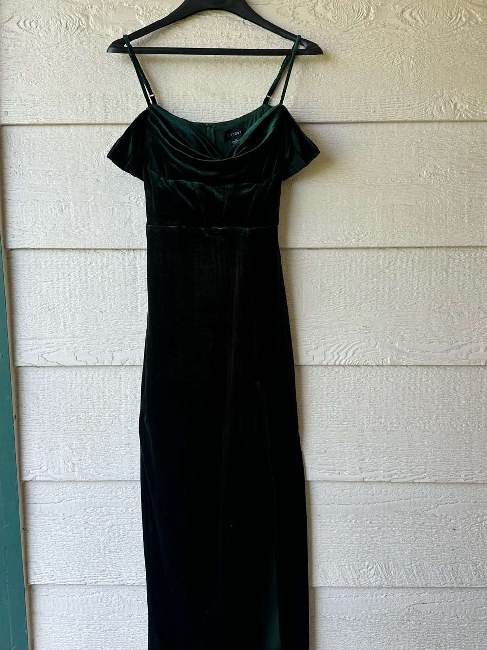 Deep emerald green maxi dress